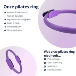 N.W. Pilates/ Yoga Ring - Paars - Ø 38 Cm + Gratis E-book - Magic Circle - Weerstandsring - Sport Ring - Pilatus - Sporten - Thuis Sporten - Heuptrainer - Fitnessmaterialen - Buikspier Ring - Trainingsring 4 N.W. Pilates/ Yoga Ring - Paars - Ø 38 Cm + Gratis E-book - Magic Circle - Weerstandsring - Sport Ring - Pilatus - Sporten - Thuis Sporten - Heuptrainer - Fitnessmaterialen - Buikspier Ring - Trainingsring -Fitnessapparatuur Serie Winkel 1200x1200 1944