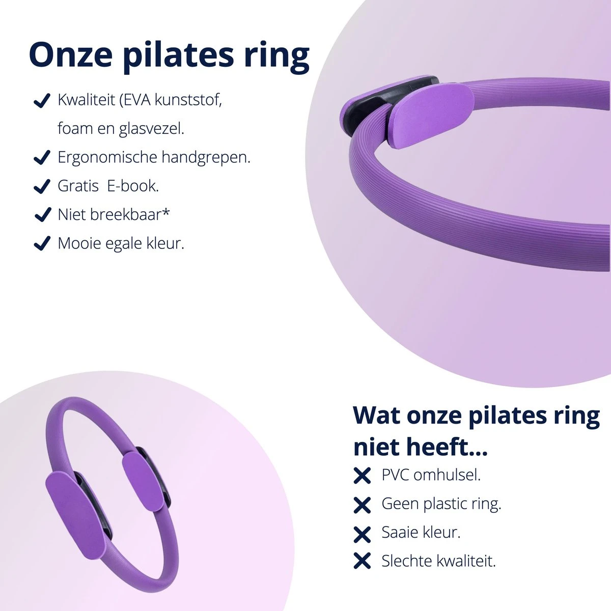 N.W. Pilates/ Yoga Ring - Paars - Ø 38 cm + Gratis E-book - Magic Circle - Weerstandsring - Sport Ring - Pilatus - Sporten - Thuis Sporten - Heuptrainer - Fitnessmaterialen - Buikspier Ring - Trainingsring N.W. Pilates/ Yoga Ring - Paars - Ø 38 Cm + Gratis E-book - Magic Circle - Weerstandsring - Sport Ring - Pilatus - Sporten - Thuis Sporten - Heuptrainer - Fitnessmaterialen - Buikspier Ring - Trainingsring -Fitnessapparatuur Serie Winkel 1200x1200 1944