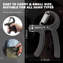 Igoods Handknijper - Handtrainer - Thuis Trainen - Knijphalter - Grip Trainer - Tot 60Kg - Zwart -Fitnessapparatuur Serie Winkel 1200x1200 1957