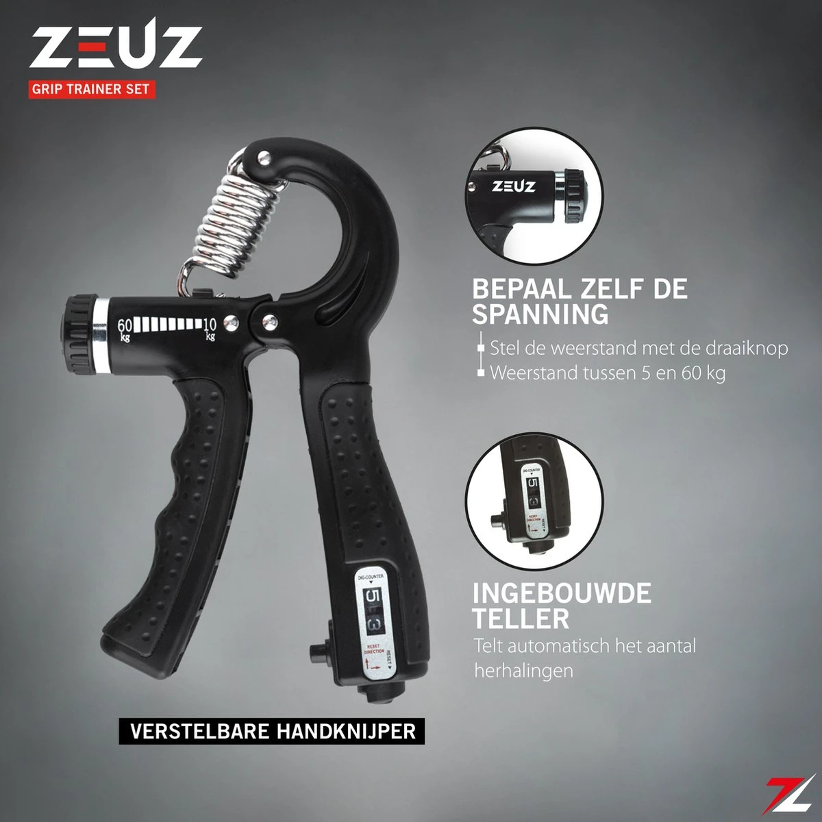 ZEUZ® 5-Delige Fitness Handtrainer Set – Trainer voor Hand, Onderarm, Pols & Vingers – Stressbal, Knijphalter, Stretcher & Grip bal – Anti RSI ZEUZ® 5-Delige Fitness Handtrainer Set – Trainer Voor Hand, Onderarm, Pols & Vingers – Stressbal, Knijphalter, Stretcher & Grip Bal – Anti RSI -Fitnessapparatuur Serie Winkel 1200x1200 1966