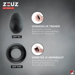 ZEUZ® 5-Delige Fitness Handtrainer Set – Trainer Voor Hand, Onderarm, Pols & Vingers – Stressbal, Knijphalter, Stretcher & Grip Bal – Anti RSI 5 ZEUZ® 5-Delige Fitness Handtrainer Set – Trainer Voor Hand, Onderarm, Pols & Vingers – Stressbal, Knijphalter, Stretcher & Grip Bal – Anti RSI -Fitnessapparatuur Serie Winkel 1200x1200 1968