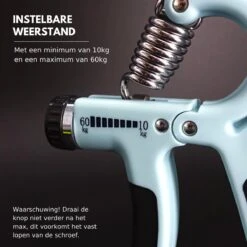 U-Fit One Handtrainer - 10 To 60kg - Handknijper - Knijphalter - Vingertrainer - Onderarm Grip Trainer - Lichtblauw -Fitnessapparatuur Serie Winkel 1200x1200 1996