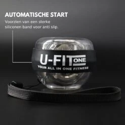 U Fit One PowerBall Met Autostart En Instructies - Forceball - WristBall - Spinner - Handtrainer - Polstrainer - Stressbal - Zwart -Fitnessapparatuur Serie Winkel 1200x1200 2028