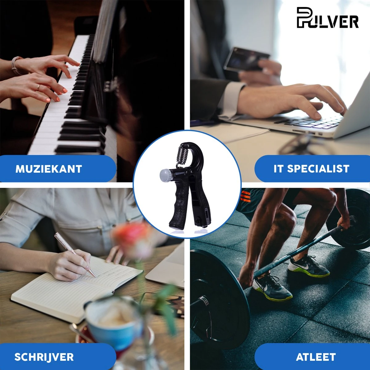 Pulver -Handtrainer 10 to 60kg met Vingertrainer - Handknijper- Knijphalter - Armtrainer – Gewichten - Hand knijper set - Handgripper - Hand gripper - grip - Onderarm trainer - Buigveer – Grip Trainer - Vinger - Hand spier - Fitness - Zwart Pulver -Handtrainer 10 To 60kg Met Vingertrainer - Handknijper- Knijphalter - Armtrainer – Gewichten - Hand Knijper Set - Handgripper - Hand Gripper - Grip - Onderarm Trainer - Buigveer – Grip Trainer - Vinger - Hand Spier - Fitness - Zwart -Fitnessapparatuur Serie Winkel 1200x1200 2034