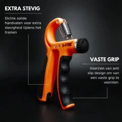 U-Fit One Teller Handtrainer 10 Tot 60kg - Verstelbare Handgrip - Handknijper - Vingertrainer - Onderarm Grip Trainer - Oranje - Incl Instructies -Fitnessapparatuur Serie Winkel 1200x1200 2055