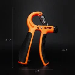 U-Fit One Teller Handtrainer 10 Tot 60kg - Verstelbare Handgrip - Handknijper - Vingertrainer - Onderarm Grip Trainer - Oranje - Incl Instructies -Fitnessapparatuur Serie Winkel 1200x1200 2059