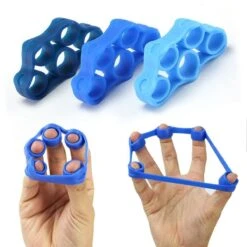 Vingerstretcher Siliconen | Vingergripper | Vinger Training | Handtrainer - Handgripper | Yoga Stretcher | Finger Exercises | Vinger Oefening - Blauw (4KG - 8.8LB) -Fitnessapparatuur Serie Winkel 1200x1200 2069