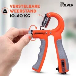 Pulver -Handtrainer 10 To 60kg Met Vingertrainer - Handknijper- Knijphalter - Armtrainer – Gewichten - Hand Knijper Set - Handgripper - Hand Gripper - Grip - Onderarm Trainer - Buigveer – Grip Trainer - Vinger - Hand Spier - Fitness - Oranje -Fitnessapparatuur Serie Winkel 1200x1200 2092