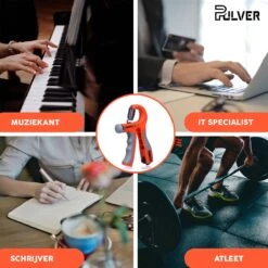 Pulver -Handtrainer 10 To 60kg Met Vingertrainer - Handknijper- Knijphalter - Armtrainer – Gewichten - Hand Knijper Set - Handgripper - Hand Gripper - Grip - Onderarm Trainer - Buigveer – Grip Trainer - Vinger - Hand Spier - Fitness - Oranje -Fitnessapparatuur Serie Winkel 1200x1200 2094