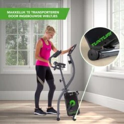 Tunturi Cardio Fit B25 X Bike - Hometrainer Met Rugleuning - Fitnessfiets Opvouwbaar - 8 Weerstandsniveaus - Tablethouder -Fitnessapparatuur Serie Winkel 1200x1200 213