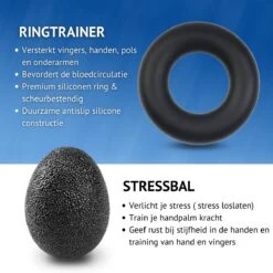 KANGKA 6 Delige Handtrainer Set – Verstelbare Handknijper - Handgrip - Vingertrainer - Onderarm Grip Trainer – Stressbal, Knijphalter, Stretcher & Grip Bal -Fitnessapparatuur Serie Winkel 1200x1200 2134