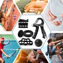 KANGKA 6 Delige Handtrainer Set – Verstelbare Handknijper - Handgrip - Vingertrainer - Onderarm Grip Trainer – Stressbal, Knijphalter, Stretcher & Grip Bal -Fitnessapparatuur Serie Winkel 1200x1200 2138