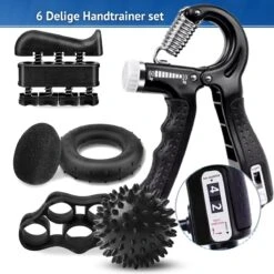 KANGKA 6 Delige Handtrainer Set – Verstelbare Handknijper - Handgrip - Vingertrainer - Onderarm Grip Trainer – Stressbal, Knijphalter, Stretcher & Grip Bal -Fitnessapparatuur Serie Winkel 1200x1200 2140