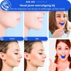 Blue Lion Kaaktrainer - Kaaklijn Trainer - Kaak Trainer Met Opbergdoos En Ketting - 2 Extra Bijtstrips - Jawline Trainer -Fitnessapparatuur Serie Winkel 1200x1200 2149