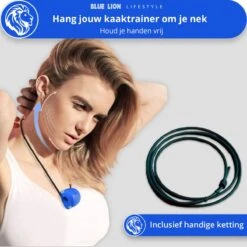 Blue Lion Kaaktrainer - Kaaklijn Trainer - Kaak Trainer Met Opbergdoos En Ketting - 2 Extra Bijtstrips - Jawline Trainer -Fitnessapparatuur Serie Winkel 1200x1200 2152