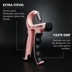U-Fit One Teller Handtrainer 10 Tot 60kg - Verstelbare Handgrip - Handknijper - Vingertrainer - Onderarm Grip Trainer - Roze -Fitnessapparatuur Serie Winkel 1200x1200 2162