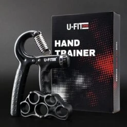 U-Fit One Handtrainer 10 Tot 60kg - Verstelbare Handgrip - Handknijper - Vingertrainer - Onderarm Grip Trainer - Zwart - Inclusief Ebook 10 U-Fit One Handtrainer 10 Tot 60kg - Verstelbare Handgrip - Handknijper - Vingertrainer - Onderarm Grip Trainer - Zwart - Inclusief Ebook -Fitnessapparatuur Serie Winkel 1200x1200 2170