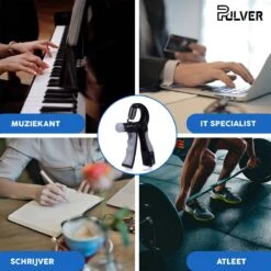 Pulver -Handtrainer 10 To 60kg Met Vingertrainer - Handknijper- Knijphalter - Armtrainer – Gewichten - Hand Knijper Set - Handgripper - Hand Gripper - Grip - Onderarm Trainer - Buigveer – Grip Trainer - Vinger - Hand Spier - Fitness - Grijs -Fitnessapparatuur Serie Winkel 1200x1200 2187