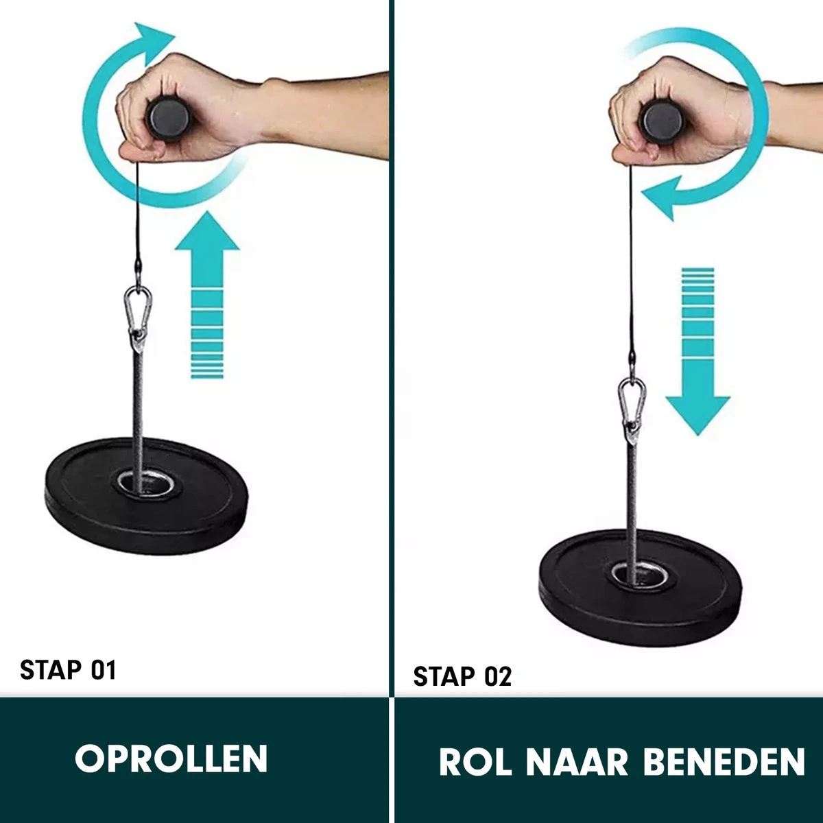 Wrist Roller - Onderarm trainer - Forearm trainer - Incl. Handknijper - Knijphalter Wrist Roller - Onderarm Trainer - Forearm Trainer - Incl. Handknijper - Knijphalter -Fitnessapparatuur Serie Winkel 1200x1200 2193