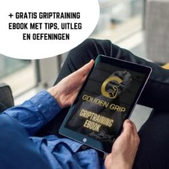 Gouden Grip Handknijper Level 3 (68kg) + GRATIS Griptraining E-book - Handtrainer - Handgripper - Handknijper Fitness - Knijphalter - Onderarm Trainer - Heavy Grip - Buigveer -Fitnessapparatuur Serie Winkel 1200x1200 2212