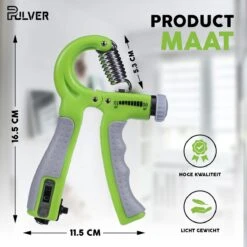 Pulver -Handtrainer 10 To 60kg Met Vingertrainer - Handknijper- Knijphalter - Armtrainer – Gewichten - Hand Knijper Set - Handgripper - Hand Gripper - Grip - Onderarm Trainer - Buigveer – Grip Trainer - Vinger - Hand Spier - Fitness - Groen -Fitnessapparatuur Serie Winkel 1200x1200 2223