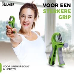 Pulver -Handtrainer 10 To 60kg Met Vingertrainer - Handknijper- Knijphalter - Armtrainer – Gewichten - Hand Knijper Set - Handgripper - Hand Gripper - Grip - Onderarm Trainer - Buigveer – Grip Trainer - Vinger - Hand Spier - Fitness - Groen -Fitnessapparatuur Serie Winkel 1200x1200 2225