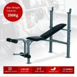 Fitnessbank - Bankdrukbank - Krachttraining - Fitness Bank - Bench Press - Leg Curl -Fitnessapparatuur Serie Winkel 1200x1200 2257
