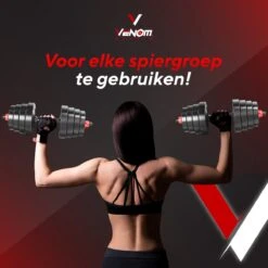 Venom Sports Verstelbare Dumbbell Set Tot 40kg – Professionele 2-in-1 Halterset Gewichten – Gebruiksvriendelijke Fitness Stang – Verstelbare Dumbbellset – Home Gym – Krachttraining – Rood -Fitnessapparatuur Serie Winkel 1200x1200 2264