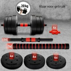 Sens Design Halterset Dumbell Set Gewichten Set Zwart - 20 Kg -Fitnessapparatuur Serie Winkel 1200x1200 2272