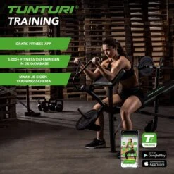 Tunturi WB40 Halterbank - Fitnessbank - Trainingsbank - Bankdrukbank - Thuis Sporten - Leg Extension - Bicep Curls - Incl. Gratis Fitness App 4 Tunturi WB40 Halterbank - Fitnessbank - Trainingsbank - Bankdrukbank - Thuis Sporten - Leg Extension - Bicep Curls - Incl. Gratis Fitness App -Fitnessapparatuur Serie Winkel 1200x1200 2299