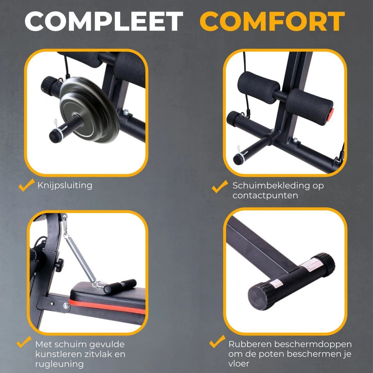 Fitnessbank - Halterbank verstelbaar - Halterbank - Buikspierbank - Beentrainer - Fitness - 153 x 53 x 102 cm Fitnessbank - Halterbank Verstelbaar - Halterbank - Buikspierbank - Beentrainer - Fitness - 153 X 53 X 102 Cm -Fitnessapparatuur Serie Winkel 1200x1200 2314