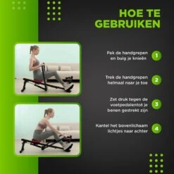 MaxedMore Roeitrainer - Fitness Roeimachine - Roeiapparaat Met Weerstand - Fitness Apparaten Voor Thuis - Hometrainer - 12 Weerstanden - Inklapbaar - Zwart -Fitnessapparatuur Serie Winkel 1200x1200 232