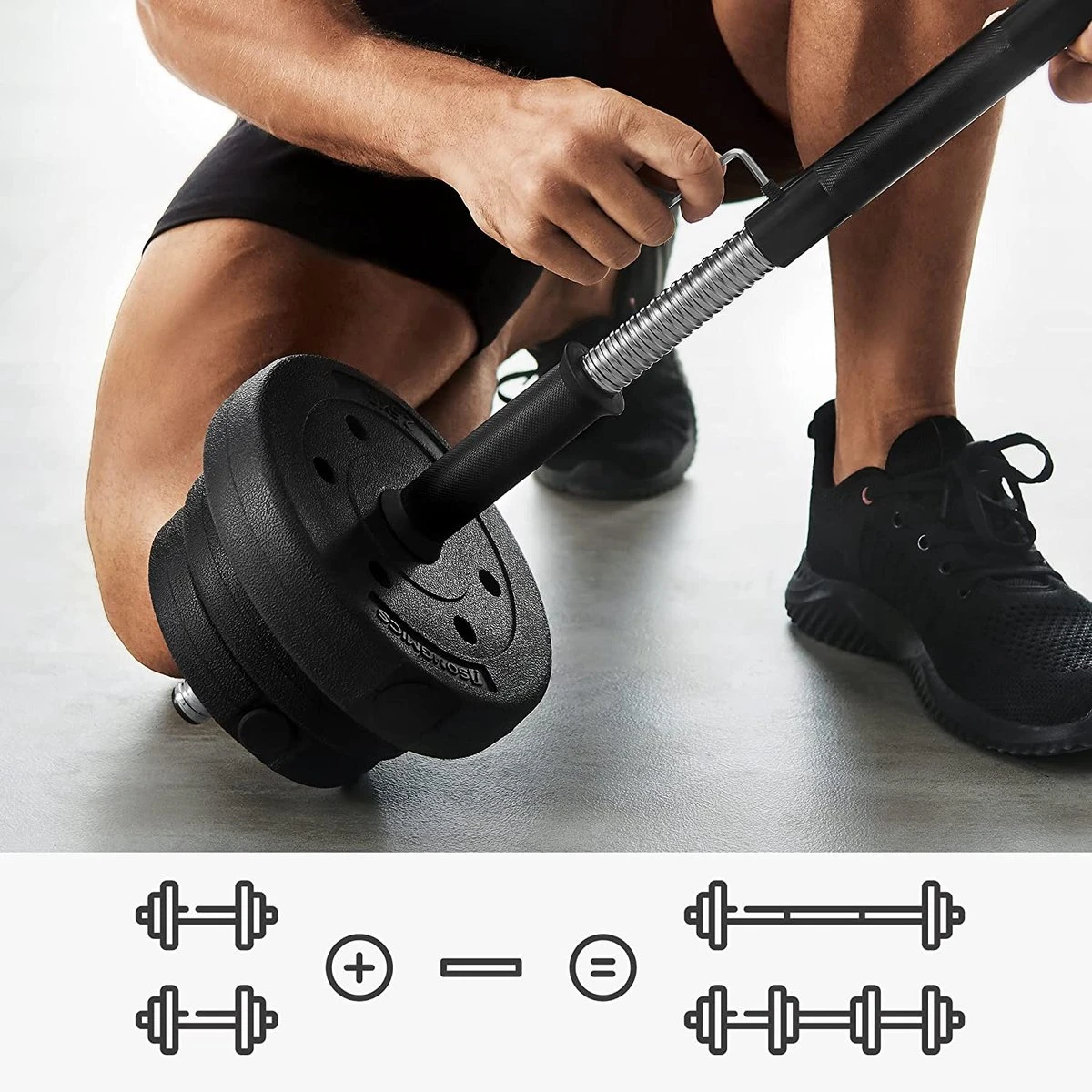 Hoppa! Halterset,verstelbare kunststof dumbbell set, met aansluitende stalen buis, halters, dumbbell set, 20 kg/30 kg, workout fitness training, 1 paar, Hoppa! Halterset,verstelbare Kunststof Dumbbell Set, Met Aansluitende Stalen Buis, Halters, Dumbbell Set, 20 Kg/30 Kg, Workout Fitness Training, 1 Paar, -Fitnessapparatuur Serie Winkel 1200x1200 2334