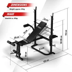 Physionics - Multifunctionele Halterbank - Butterfly Oefening, Sit-ups - Krachttraining - Training Benen - Verstelbare Rugleuning In 4 Standen, Maximum Draagvermogen 255kg - Zwart 5 Physionics - Multifunctionele Halterbank - Butterfly Oefening, Sit-ups - Krachttraining - Training Benen - Verstelbare Rugleuning In 4 Standen, Maximum Draagvermogen 255kg - Zwart -Fitnessapparatuur Serie Winkel 1200x1200 2357