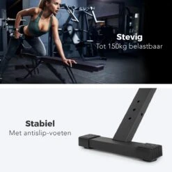 LifeGoods Fitness Halterbank - Verstelbaar - Inklapbaar - Zwart/Rood -Fitnessapparatuur Serie Winkel 1200x1200 2387