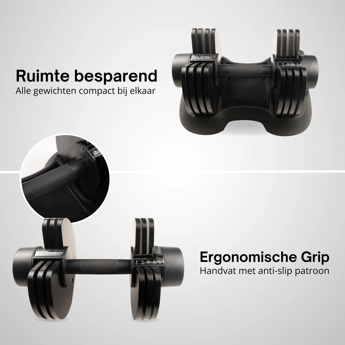 KIMO DIRECT Verstelbare Dumbbell 20KG - Dumbells - Gewichten - 2/6,5/11/15,5/20KG - Smart Dumbell - Zwart KIMO DIRECT Verstelbare Dumbbell 20KG - Dumbells - Gewichten - 2/6,5/11/15,5/20KG - Smart Dumbell - Zwart -Fitnessapparatuur Serie Winkel 1200x1200 2422