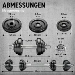 Dumbell Set - Gewichten - Gietijzeren 2-in-1 Verstelbare Halterset 20 Kg 5 Dumbell Set - Gewichten - Gietijzeren 2-in-1 Verstelbare Halterset 20 Kg -Fitnessapparatuur Serie Winkel 1200x1200 2481