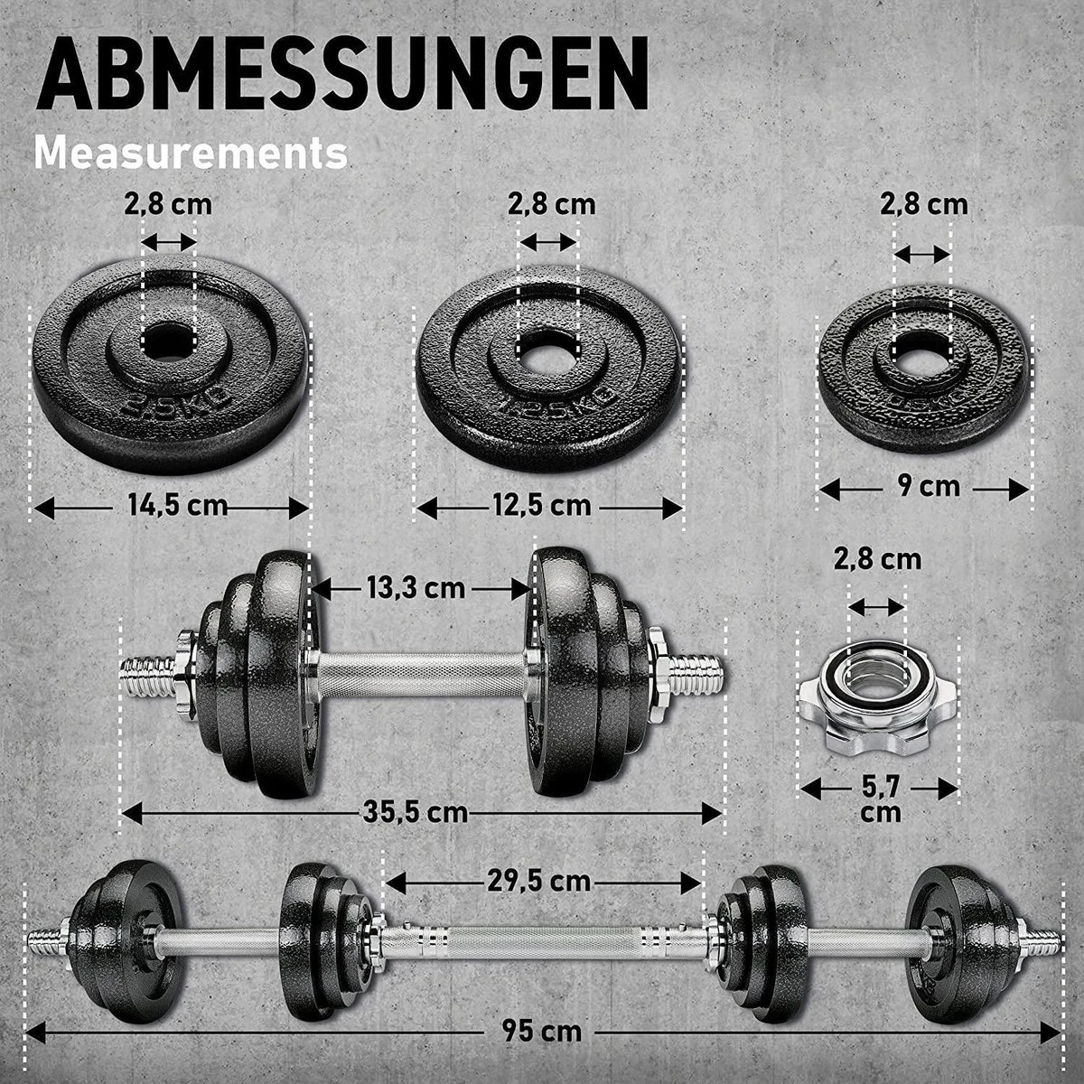 Dumbell set - Gewichten - Gietijzeren 2-in-1 verstelbare halterset 20 kg Dumbell Set - Gewichten - Gietijzeren 2-in-1 Verstelbare Halterset 20 Kg -Fitnessapparatuur Serie Winkel 1200x1200 2481