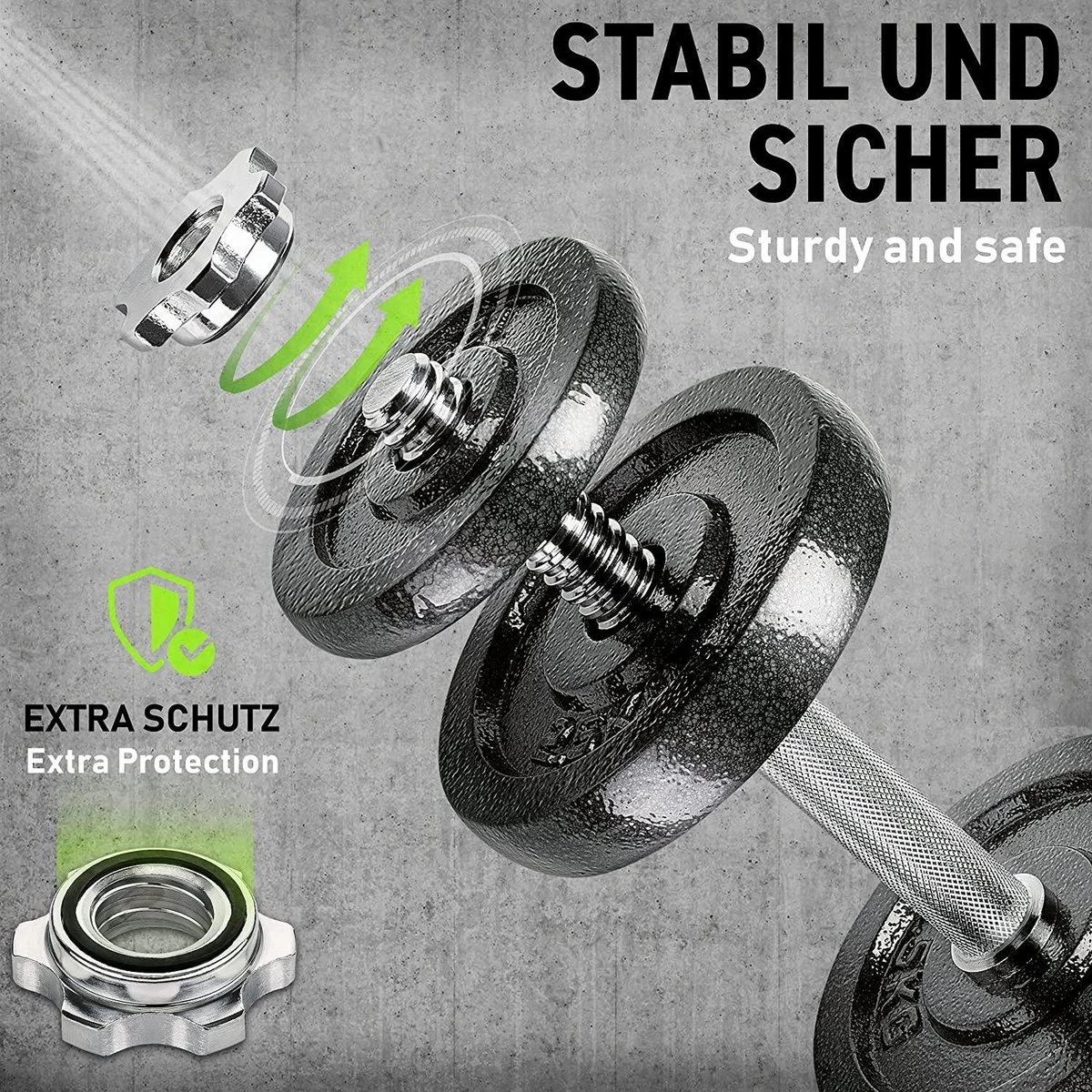 Dumbell set - Gewichten - Gietijzeren 2-in-1 verstelbare halterset 20 kg Dumbell Set - Gewichten - Gietijzeren 2-in-1 Verstelbare Halterset 20 Kg -Fitnessapparatuur Serie Winkel 1200x1200 2484