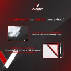 Venom Sports Halterbank – Fitnessbank – Verstelbare Rugleuning – Uiterst Geschikt Voor Gewichten – Incl. Beenhouder – Zachte Handgrepen – PU Kussens – Triangel Structuur – Inklapbaar - Zwart - 182x116x112cm -Fitnessapparatuur Serie Winkel 1200x1200 2485