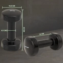 Tunturi Dumbbell Set - 2 X 5,0 Kg - Vinyl - Zwart - Incl. Gratis Fitness App -Fitnessapparatuur Serie Winkel 1200x1200 2519