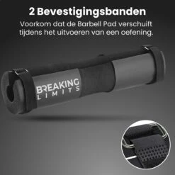 Breaking Limits Barbell Pad – Voor Squat & Hip Thrust – Nekbeschermer Voor Halterstang – Squat Pad/Kussen – Zwart 4 Breaking Limits Barbell Pad – Voor Squat & Hip Thrust – Nekbeschermer Voor Halterstang – Squat Pad/Kussen – Zwart -Fitnessapparatuur Serie Winkel 1200x1200 2523