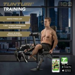 Tunturi Centuri UB100 Halterbank Verstelbaar - Fitnessbank Belastbaar Tot 200kg - Trainingsbank, Buikspierbank & Leg Extension In één -Fitnessapparatuur Serie Winkel 1200x1200 2569