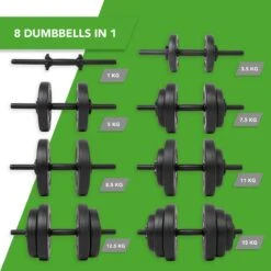 Tunturi Dumbbellset - Halterset - Totaal 15 Kg - Zwart Vinyl - Incl. Gratis Fitness App -Fitnessapparatuur Serie Winkel 1200x1200 2571
