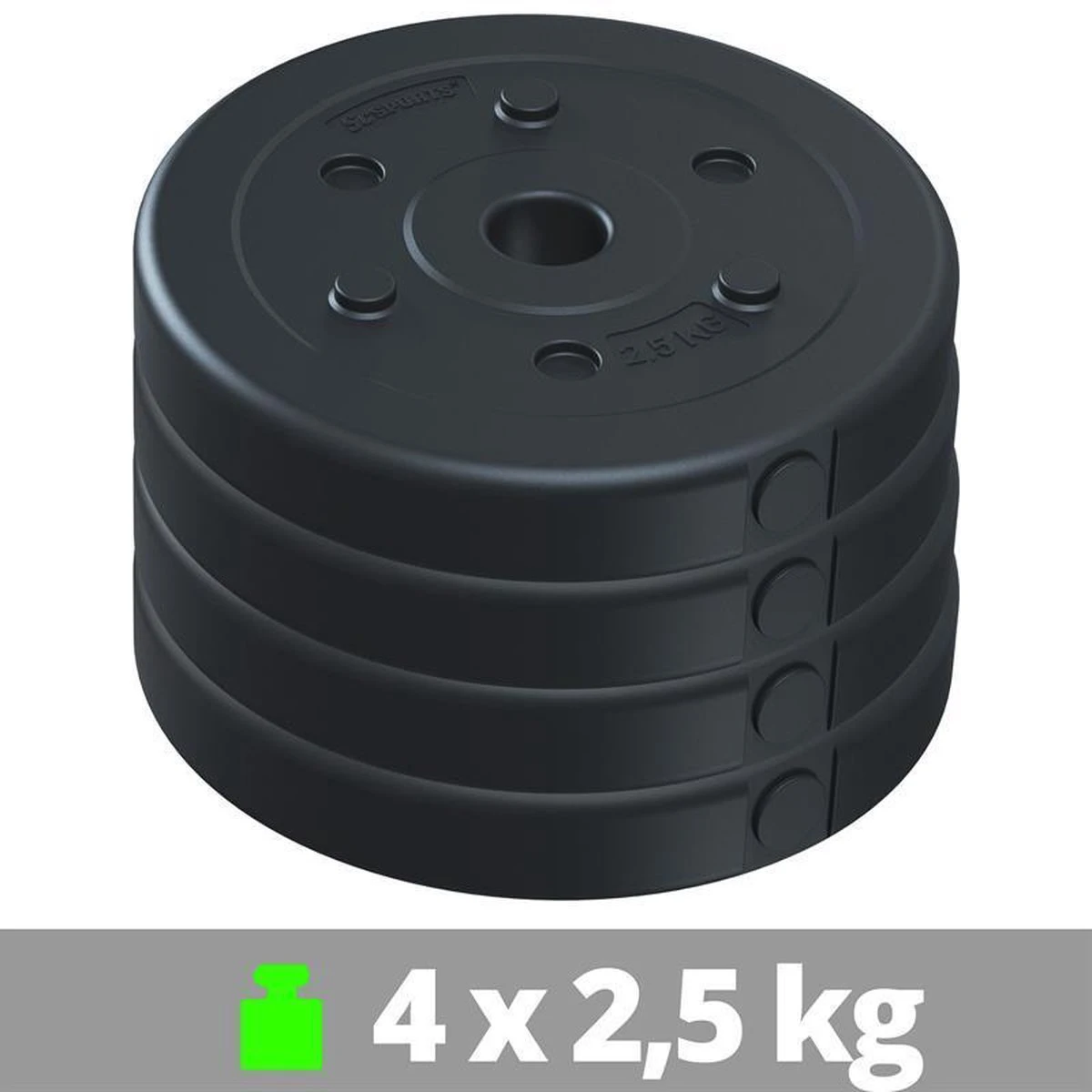 ScSPORTS® Halterschijven set 10 kg - Kunststof - 30 mm - 4 x 2,5 kg - Gewichten ScSPORTS® Halterschijven Set 10 Kg - Kunststof - 30 Mm - 4 X 2,5 Kg - Gewichten -Fitnessapparatuur Serie Winkel 1200x1200 2577