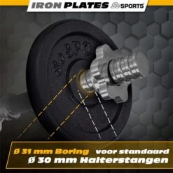 ScSPORTS® Halterschijven Set 5 Kg - Gietijzer - 30 Mm - 4x1,25 Kg - Gewichten -Fitnessapparatuur Serie Winkel 1200x1200 2590