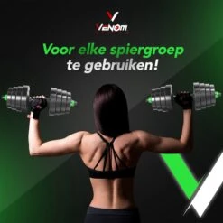Venom Sports Verstelbare Dumbbell Set Tot 20kg - Professionele 2-in-1 Halterset Gewichten - Gebruiksvriendelijke Fitness Stang - Groen -Fitnessapparatuur Serie Winkel 1200x1200 2618