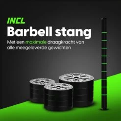 EchoGoods Halterset 30 KG - 2x15 KG - GRATIS Trainingschema - Dumbell Set - Barbell Halterstang Met Gewichten – Verstelbare Dumbells Met Gewichtschijven - Fitness Stang - Black Friday -Fitnessapparatuur Serie Winkel 1200x1200 2653