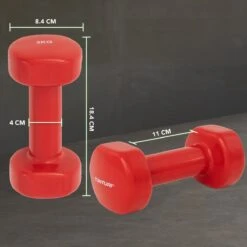 Tunturi Dumbbell Set - 2 X 3,0 Kg - Vinyl - Rood - Incl. Gratis Fitness App -Fitnessapparatuur Serie Winkel 1200x1200 2674