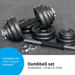 Verstelbare Dumbbell Set 30 Kg Met Koffer - Gietijzeren Gewichten - 2x 15 Kg 5 Verstelbare Dumbbell Set 30 Kg Met Koffer - Gietijzeren Gewichten - 2x 15 Kg -Fitnessapparatuur Serie Winkel 1200x1200 2676